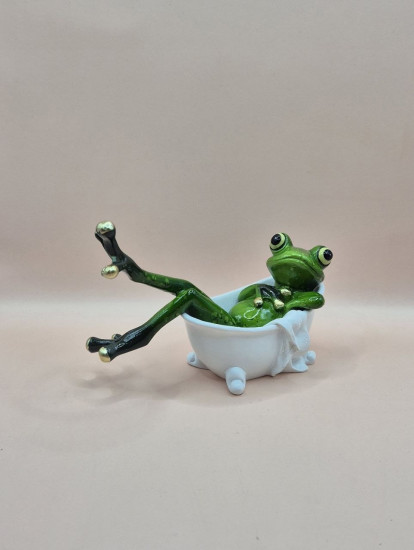 Декоративная фигурка «Лягушка в ванной»