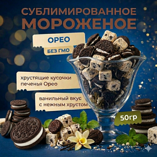 Сублимированное мороженое со вкусом орео
