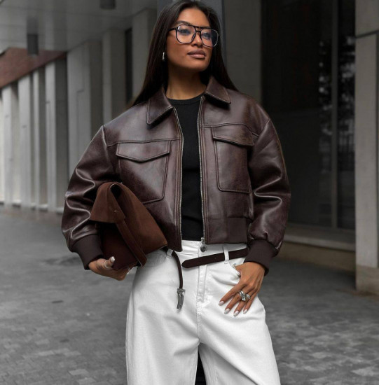 Куртка кожаная