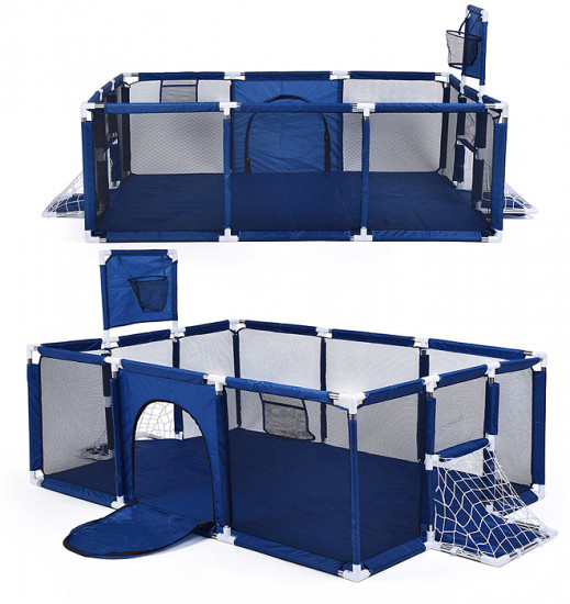 Манеж детский с баскетбольным кольцом и воротами