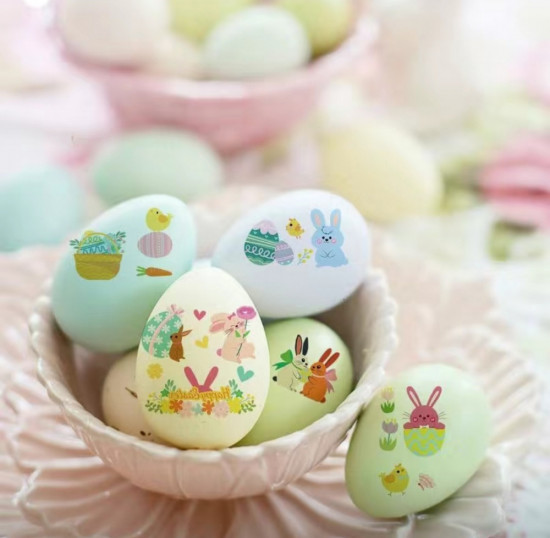 Пасхальные переводные наклейки