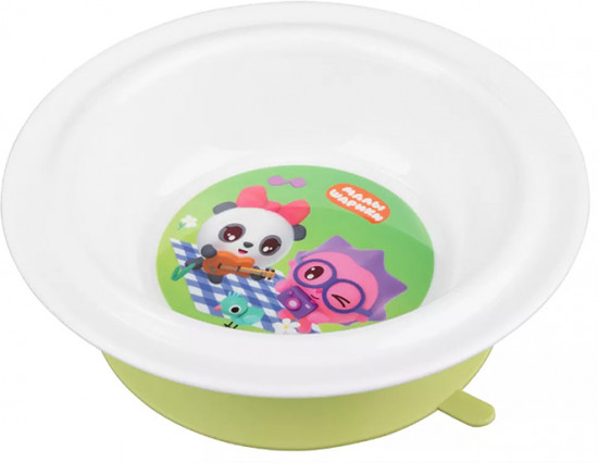 Тарелка детская на присосе с декором «Малышарики»