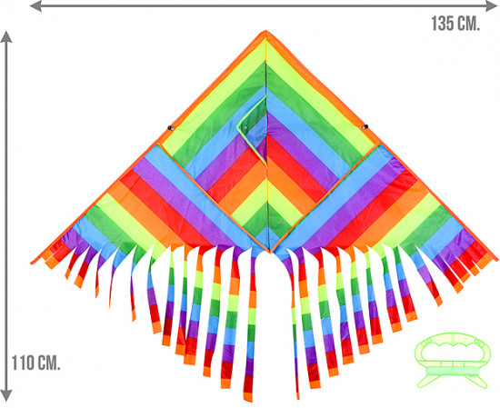 Змей воздушный «Цветной полосатик»