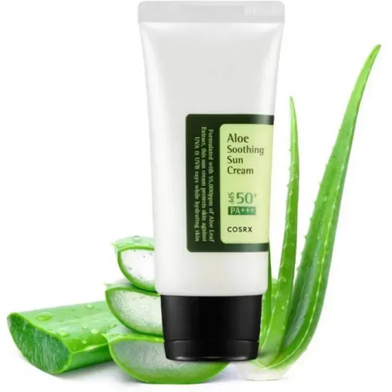 Солнцезащитный крем с соком алоэ вера «Aloe Soothing Sun Cream» SPF50+ PA+++