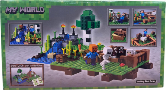 Конструктор «Minecraft. Ферма с животными и огородом. Building Block Series»