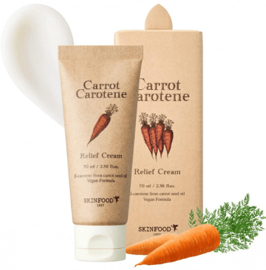 Успокаивающий веганский крем для лица с морковью «Carrot Carotene Relief Cream»