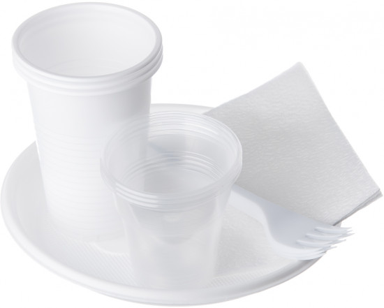 Набор посуды одноразовой «На троих»