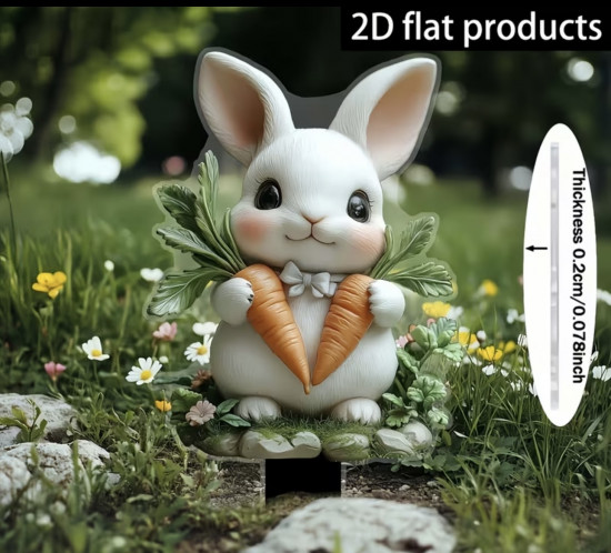 Акриловая фигурка «Зайка с морковкой»