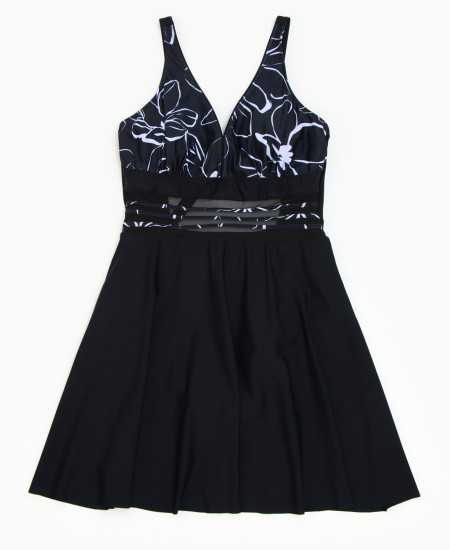 Купальник женский слитный  с юбкой