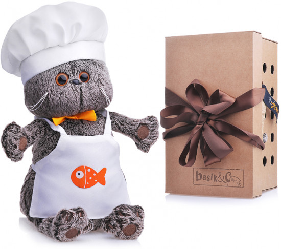 Игрушка мягкая «Кот Басик шеф-повар»