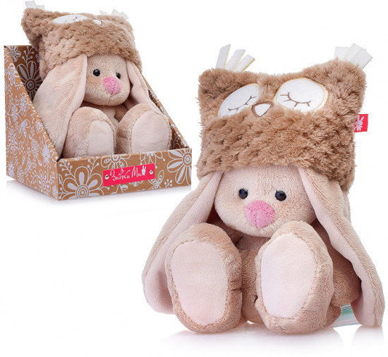 Игрушка мягкая «Зайка Ми в шапке-сова»