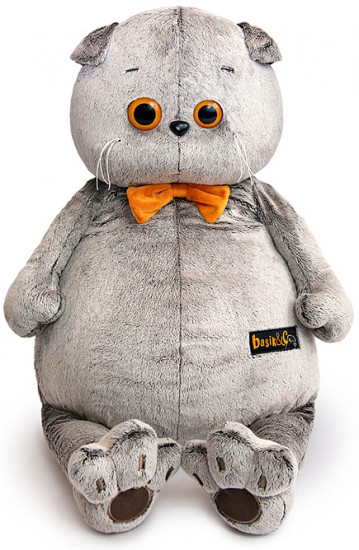 Игрушка мягкая «Кот Басик с бархатным бантом»