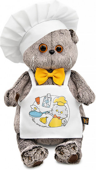 Игрушка мягкая «Кот Басик Шеф-повар в галстуке-бабочке»