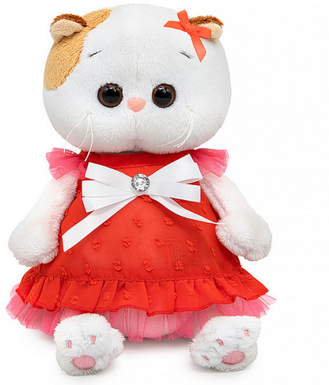 Игрушка мягкая «Кошка Ли-Ли Baby в платье с белым бантом»