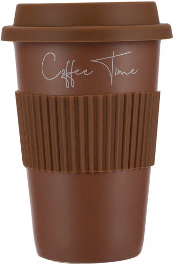 Кружка с силиконовой крышкой и манжетой «Linea di Porcellana»