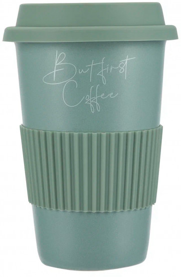 Кружка с силиконовой крышкой и манжетой «Linea di Porcellana»