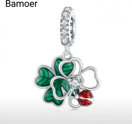 Шарм с эмалью и фианитами «Божья коровка»