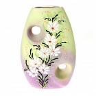 Ваза форма «Инь-Янь» Цветы ромашки, глазурь