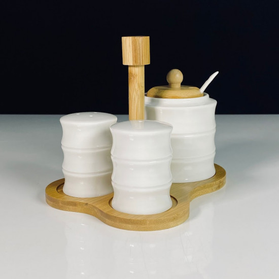 Набор для специй с сахарницей на подставке