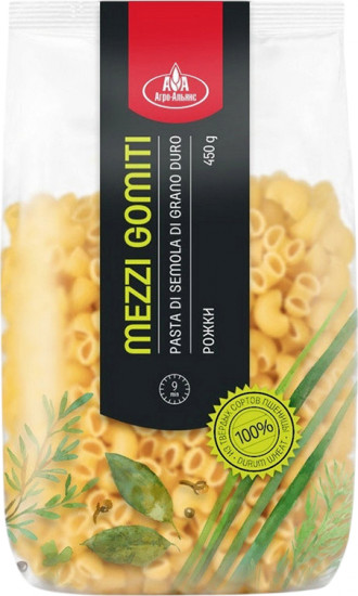 Макаронные изделия «Mezzi gomiti. Рожки»