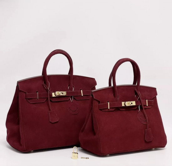 Сумка замшевая под бренд Hermès Birkin
