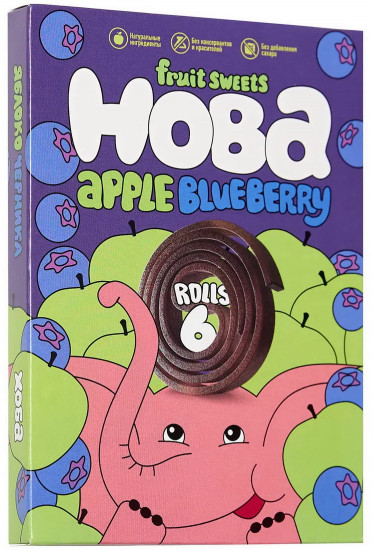 Пастила фруктово-ягодная «Яблоко и черника»