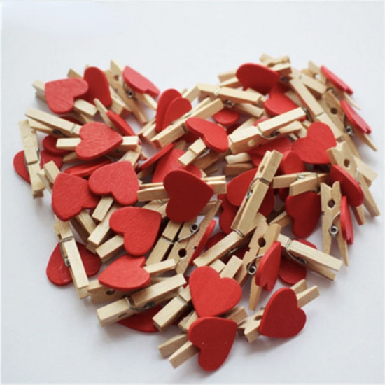 Декоративные прищепки «Сердце красное»
