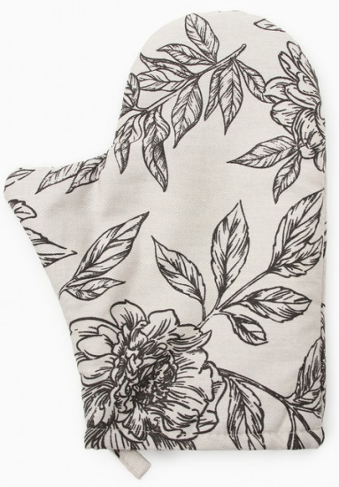 Варежка-прихватка «Black flowers» 