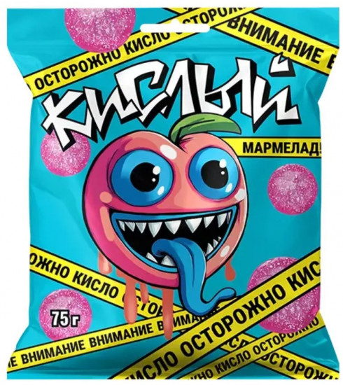 Мармелад со вкусом персика в кислой обсыпке «Кислый»