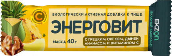 БАД с грецким орехом, дыней, ананасом и витамином С «Энерговит»