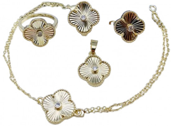 Комплект украшений из бижутерного сплава c кристаллом