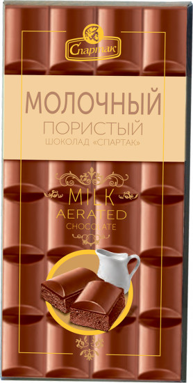 Шоколад пористый молочный