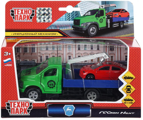 Набор металлических моделей «Эвакуатор ГАЗ Газон Next + Hyundai Solaris»
