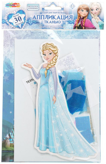 Аппликация тканью «Снежная принцесса»