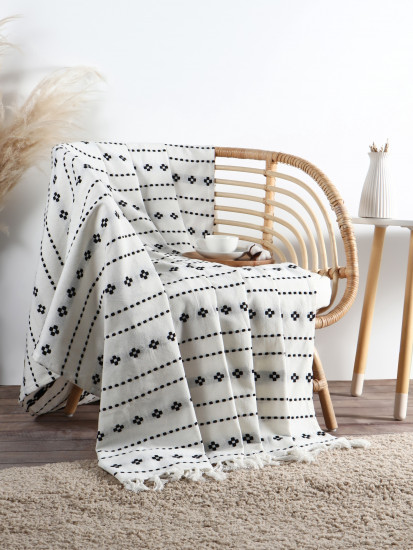 Плед с кисточками «Графический узор»