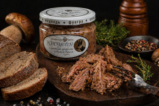 Томленое мясо косули с лесными грибами