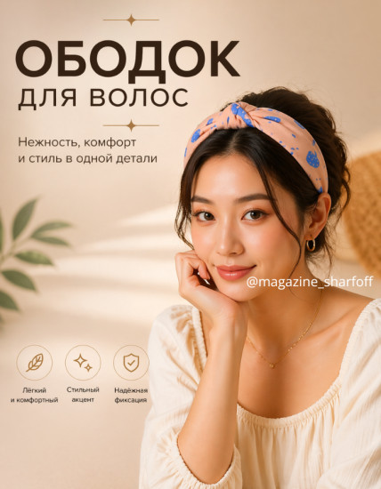 Ободок для волос широкий