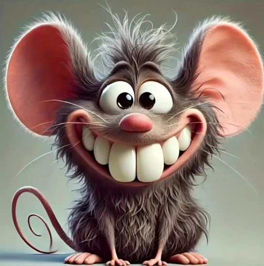 Термонаклейка на одежду "Веселый мышонок"