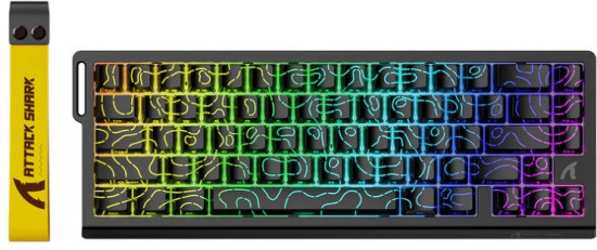Клавиатура Attack Shark X68 HE черный контур