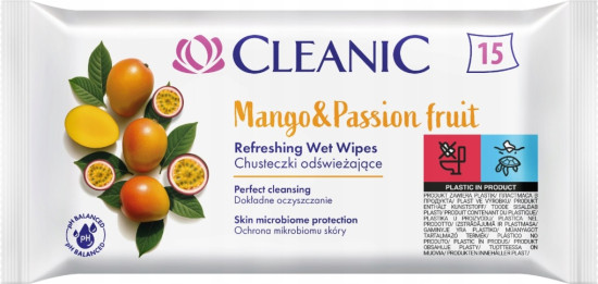 Салфетки влажные освежающие «Манго и маракуйя. Mango & Passion Fruit»