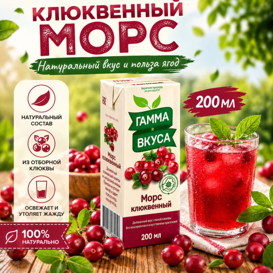 Морс клюквенный «Гамма вкуса» 