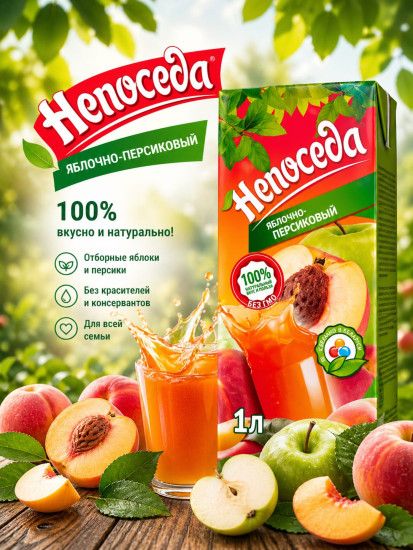 Нектар 1л яблочно-персиковый «Непоседа»  