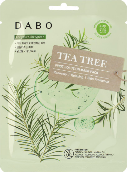 Маска для лица тканевая с экстрактом чайного дерева «First Solution Mask Pack Tea Tree»