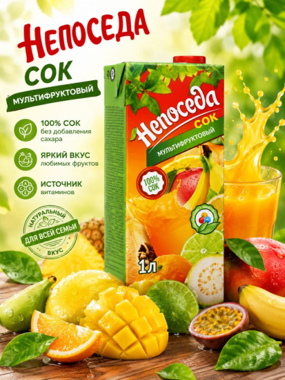 Сок мультифруктовый Без добавления Сахара