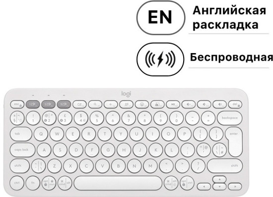 Клавиатура Pebble Keys 2 K380s (920-011852) белый