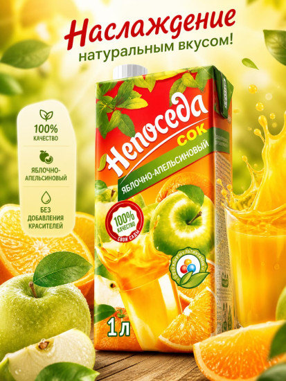 Сок яблочно-апельсиновый «Непоседа»