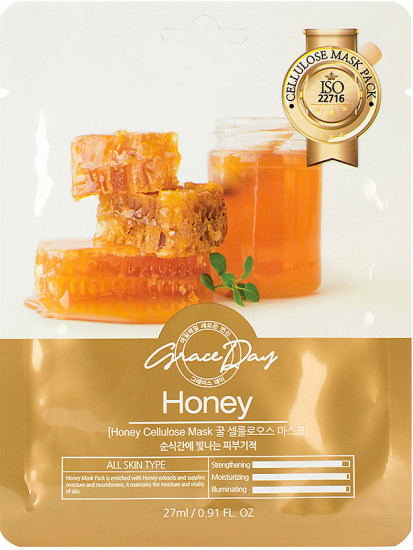 Маска для лица тканевая с экстрактом меда «Honey Cellulose Mask»