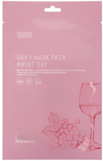 Маска тканевая для лица с экстрактом вина «Day 1 Mask Pack #Wine Day»
