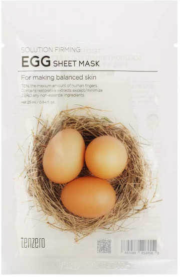 Маска тканевая для сужения пор лица «Solution Firming Egg Sheet Mask»
