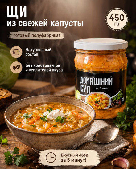 Суп Щи из свежей капусты (полуфабрикат)